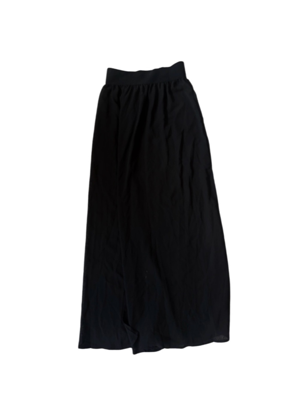 Black Women's Sheer Maxi Skirt - Classic Elastic Waist Shein Small